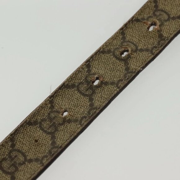 GUCCI GG Supreme Belt Leather 2 Set Black Beige main image 9